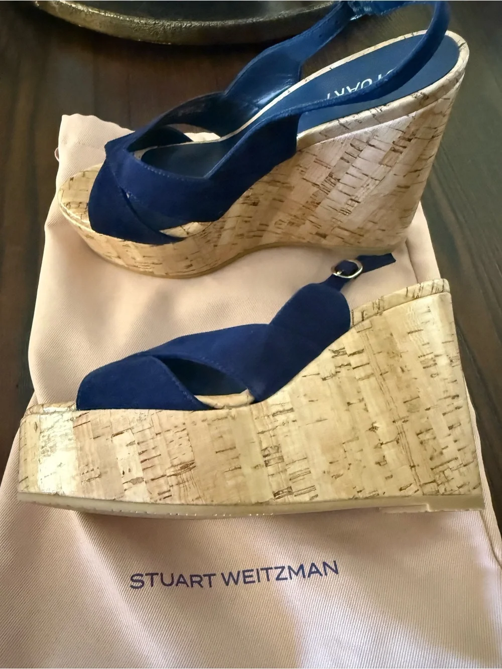 Stuart Weitzman Carmen Wedge Sandals BRAND new sz7 - Picture 10 of 11